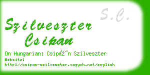 szilveszter csipan business card